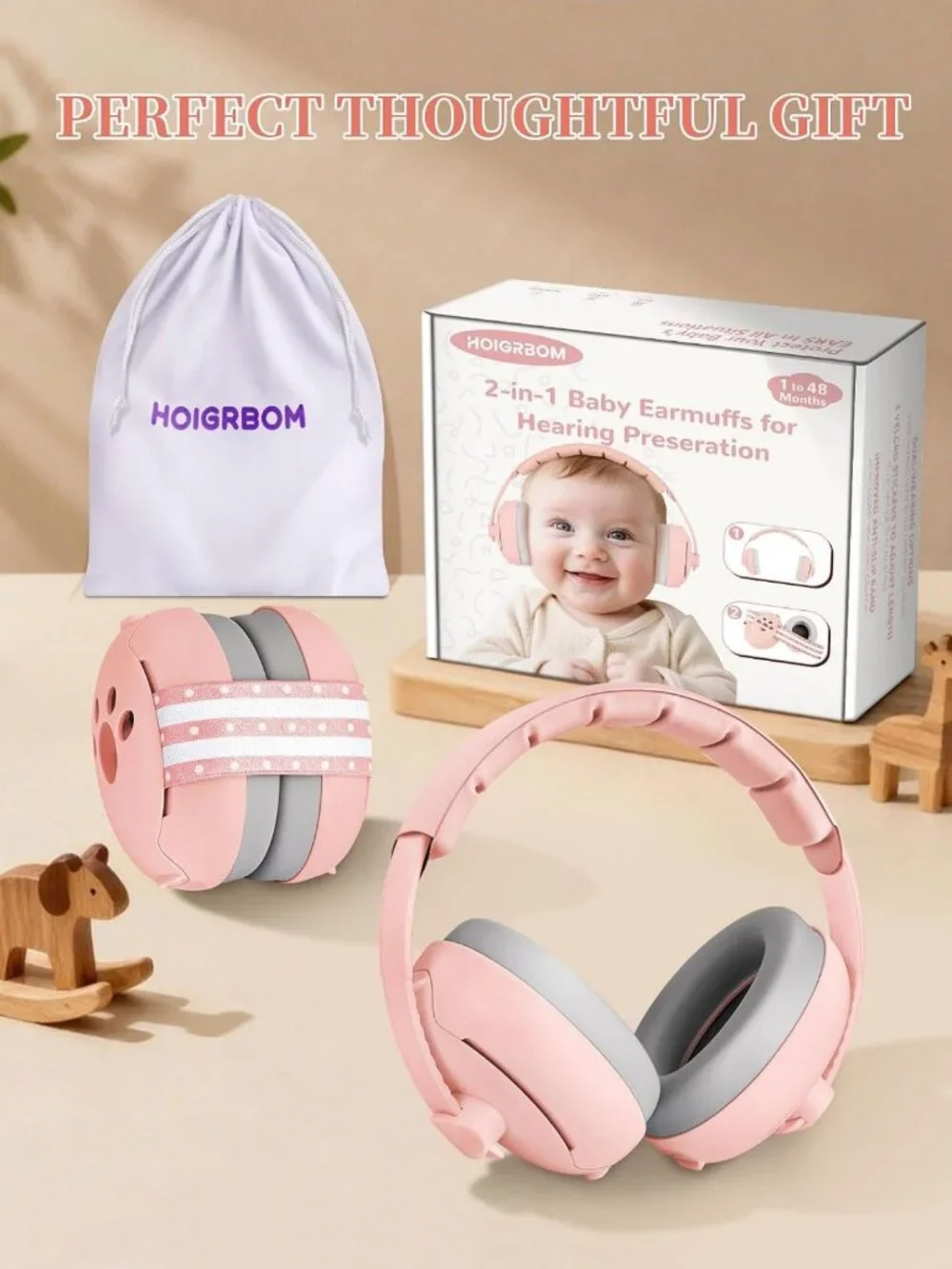 Noise-Canceling Baby Headphones & Ear Muffs - 2-in-1 Noise Protection for
